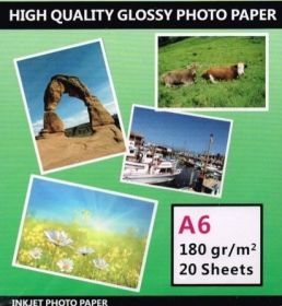 DIVERS - Papier photo glossy A6-180 grs (10X15) 20 feuilles